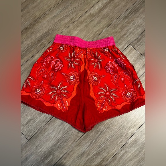 Farm Rio x Anthropologie Linen Blend Drawstring Shorts, NWT - Picture 7 of 7